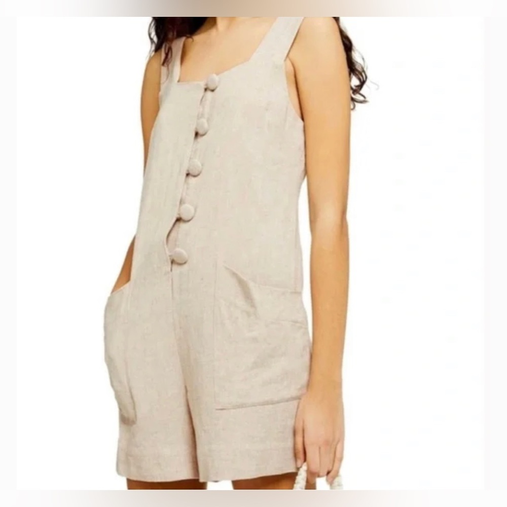 Top shop linen short romper